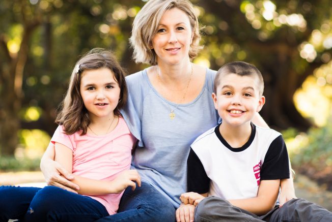 breast cancer journey - family photo of mum and kids