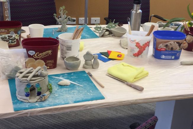 Breast Cancer Workshop - Cancer Therapy - moulding clay