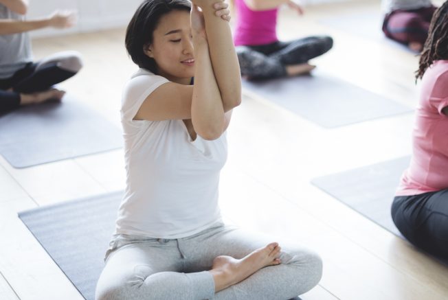 After Surgery Care - woman doing yoga