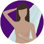 breast awareness - in the shower icon