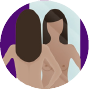 breast awareness - in front of the mirror icon